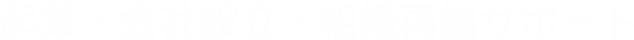 企業・会社設立・組織再編サポート